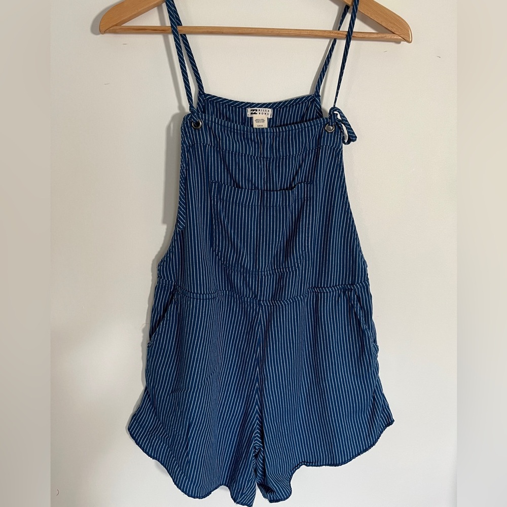 Romper Overalls Shorts Small S Blue Billabong Wild Pursuit